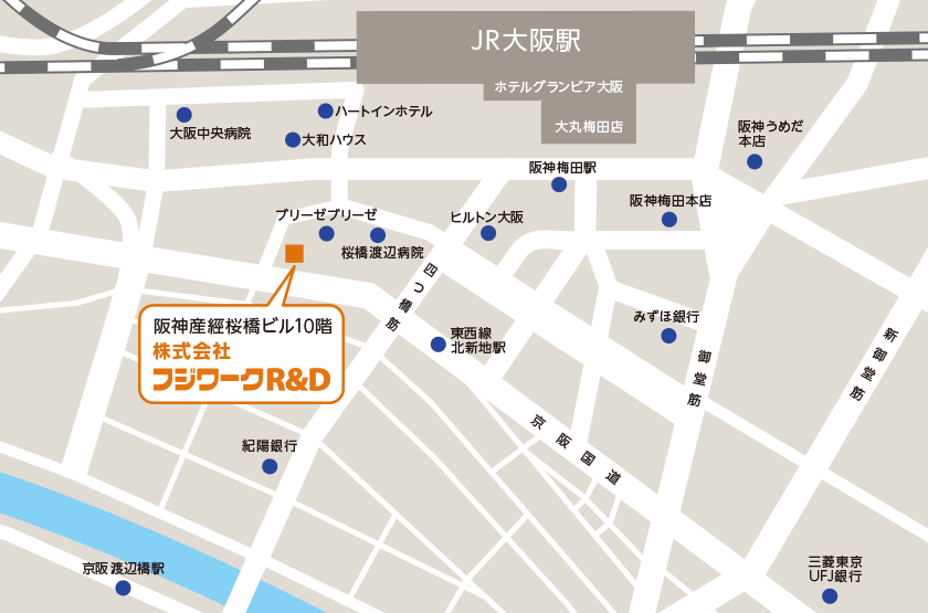 フジワークR&D関西支社地図