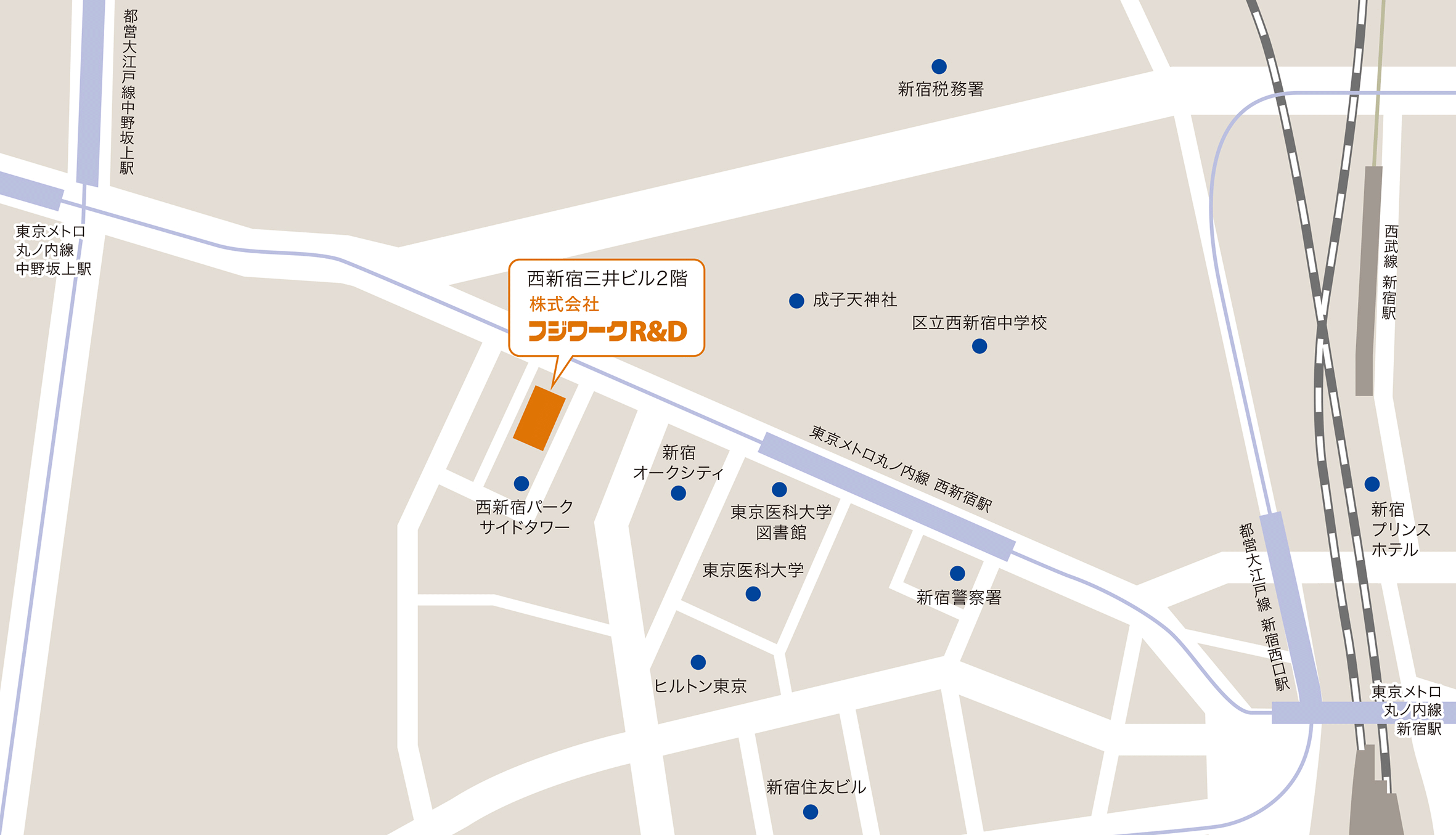 フジワークR&D東京本社地図